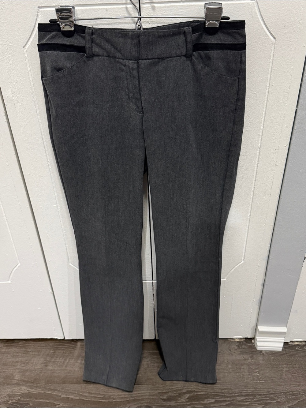 New York and Company Grey Straight Leg Pants